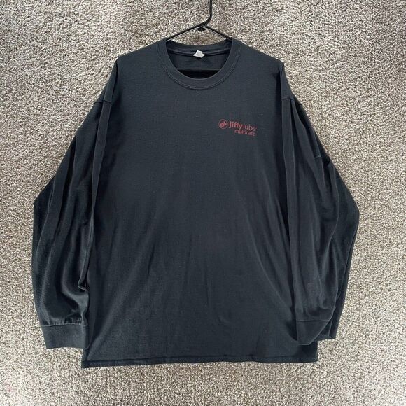 Jiffy Lube Shirt Adult 2XL XXL Black Long Sleeve Employee Uniform Cotton Logo - Picture 1 of 10